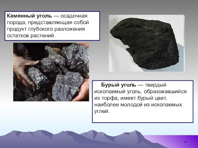 Бурый уголь — твердый ископаемый уголь, образовавшийся из торфа, имеет бурый цвет,