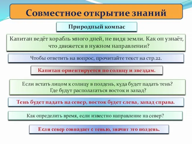 Капитан ведёт корабль много дней, не видя земли. Как он узнаёт, что