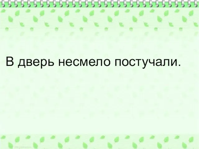 В дверь несмело постучали.