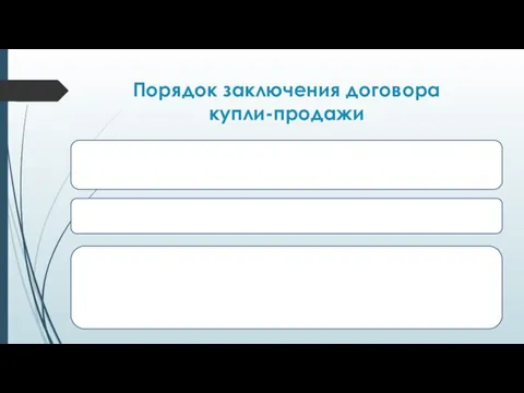 Порядок заключения договора купли-продажи