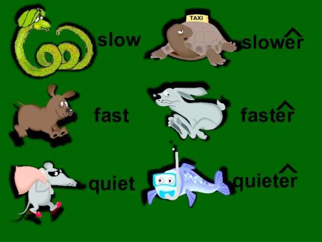 slow slower quiet faster fast quieter