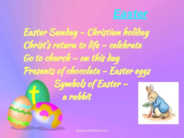 Easter Easter Sunday - Christian holiday Christ’s return to life – celebrate