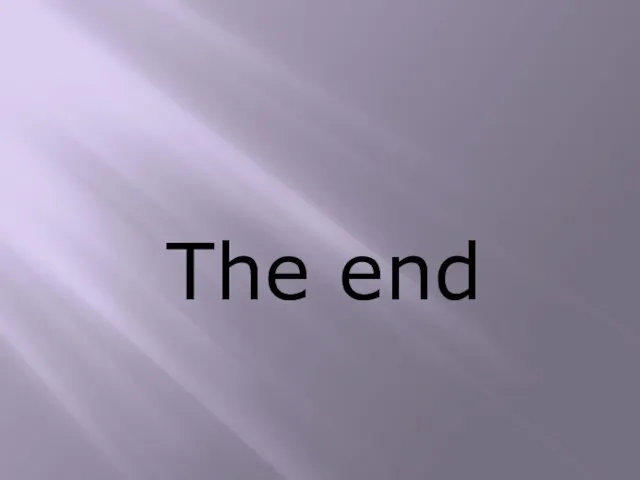 The end