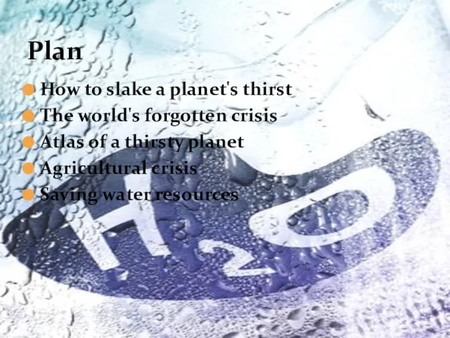 How to slake a planet's thirst The world's forgotten crisis Atlas of