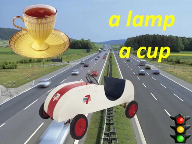 a lamp a cup