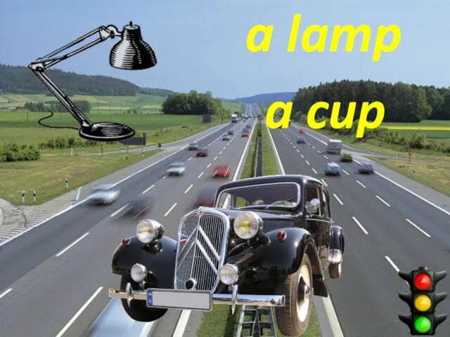 a lamp a cup