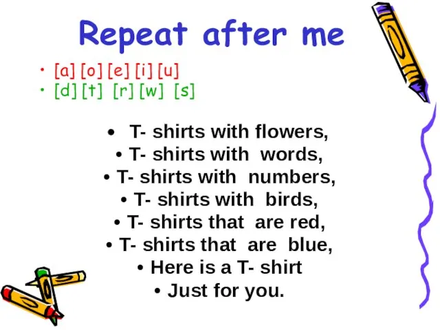 [a] [o] [e] [i] [u] [d] [t] [r] [w] [s] T- shirts