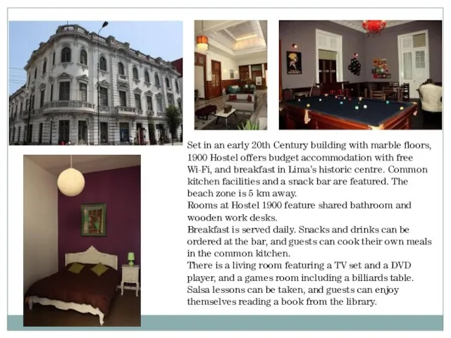 Set in an early 20th Century building with marble floors, 1900 Hostel