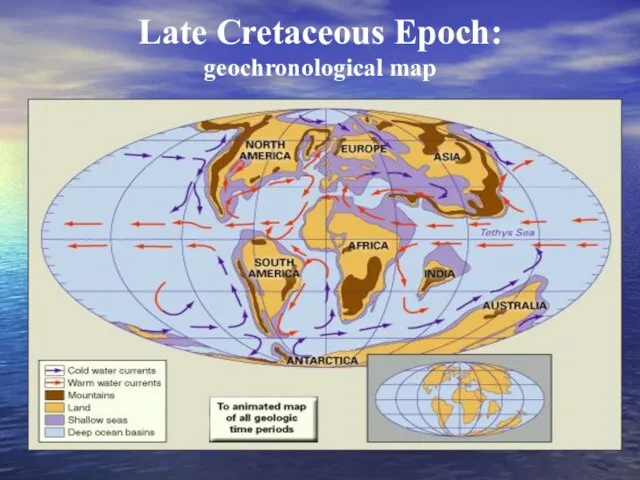 Late Cretaceous Epoch: geochronological map