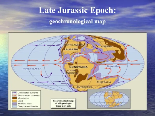 Late Jurassic Epoch: geochronological map