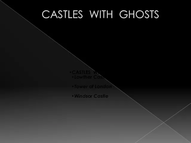 CASTLES WITH GHOSTS