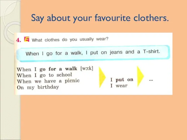 Say about your favourite clothers.