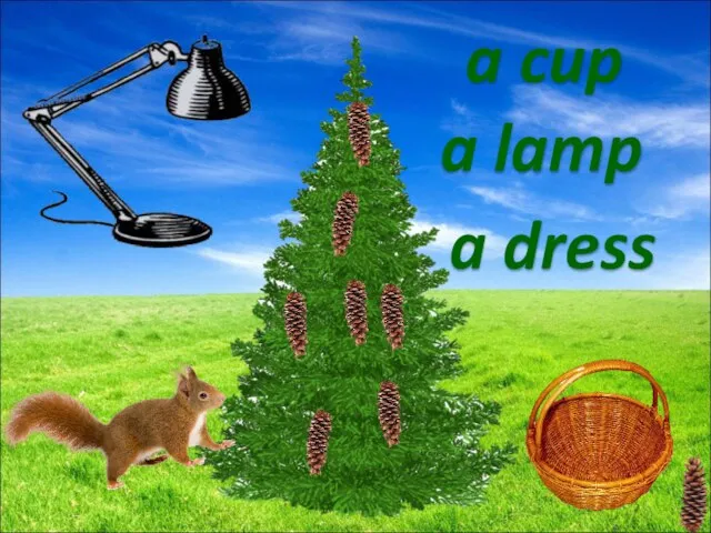a dress a lamp a cup