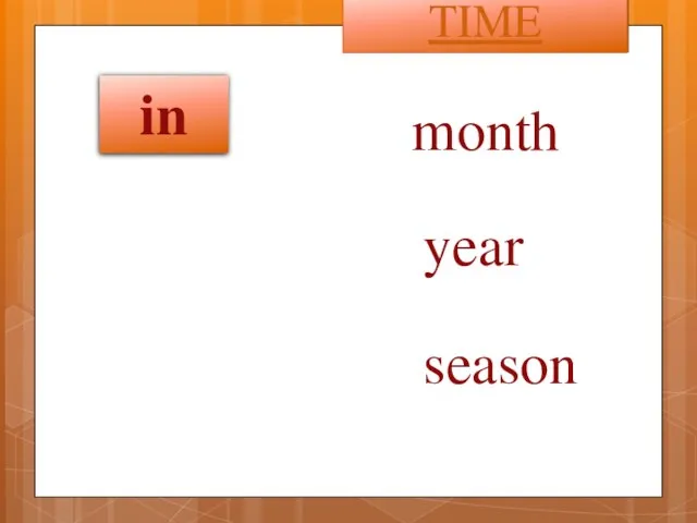 in TIME month year season