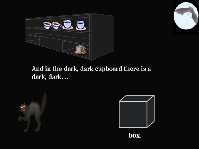 And in the dark, dark cupboard there is a dark, dark… box.