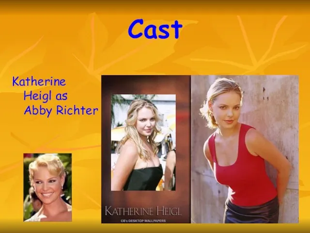 Cast Katherine Heigl as Abby Richter