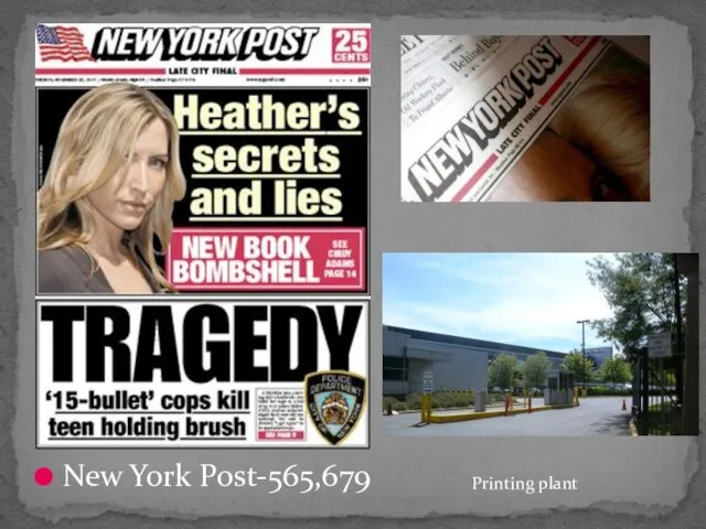 New York Post-565,679 Printing plant