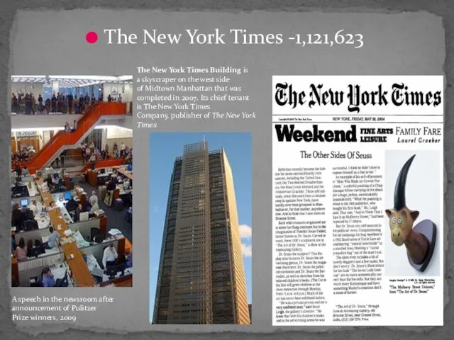 The New York Times -1,121,623 A speech in the newsroom after announcement