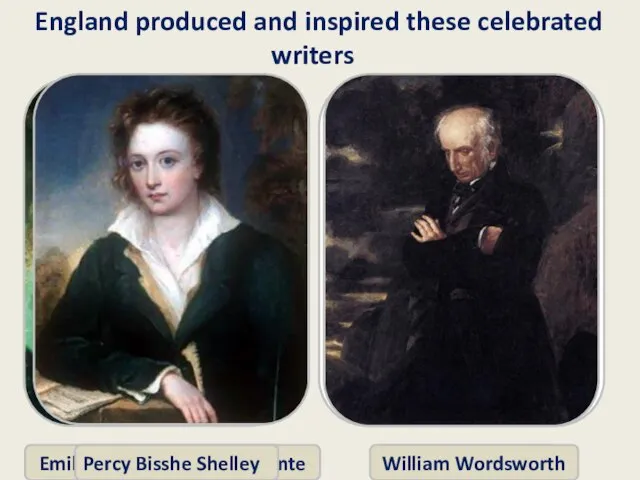 England produced and inspired these celebrated writers