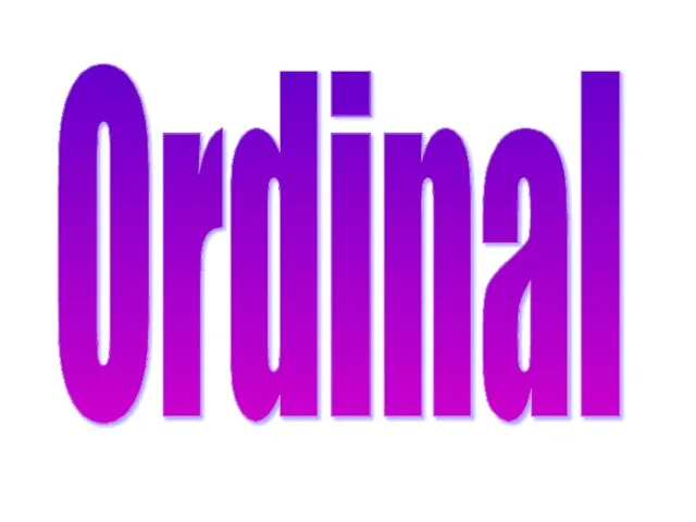 Ordinal