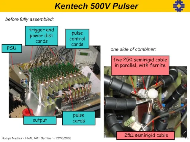 Kentech 500V Pulser pulse control cards PSU pulse cards trigger and power