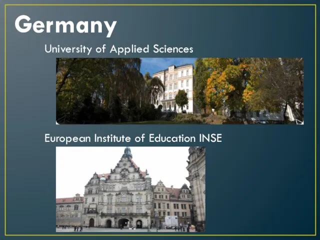 Germany University of Applied Sciences European Institute of Education INSE