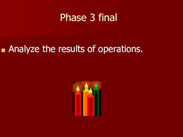 Phase 3 final Analyze the results of operations.