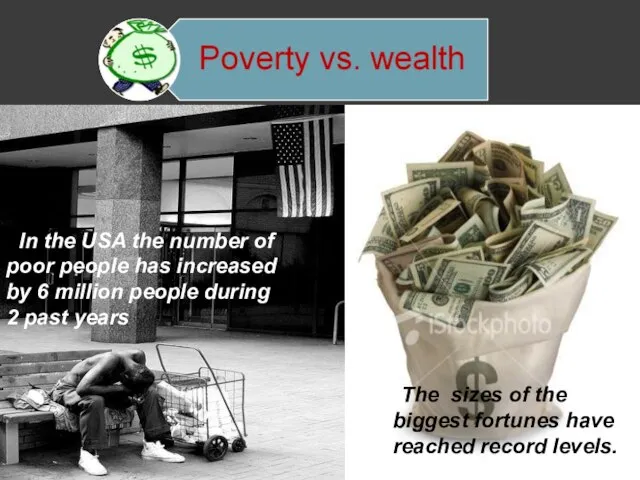 In the USA the number of poor people has increased by 6