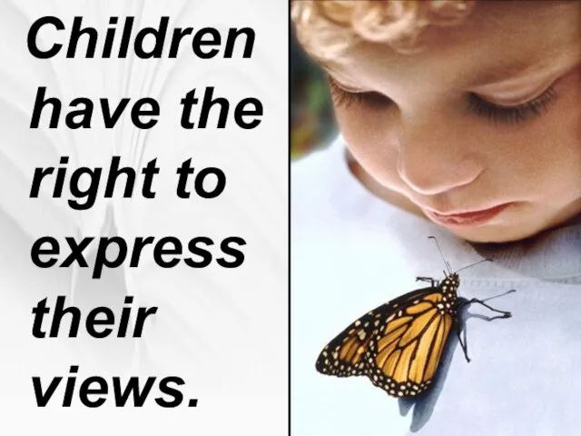 Children have the right to express their views.