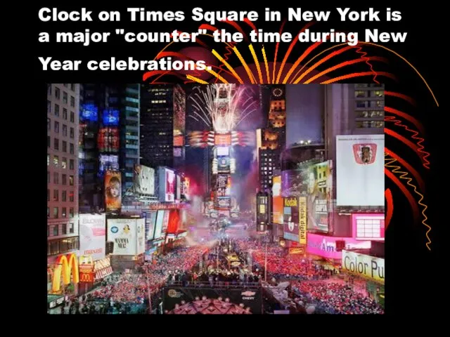 Clock on Times Square in New York is a major "counter" the