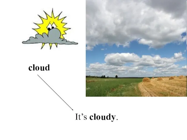 It’s cloudy. cloud