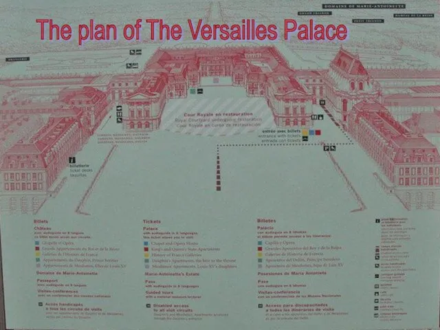 The plan of The Versailles Palace