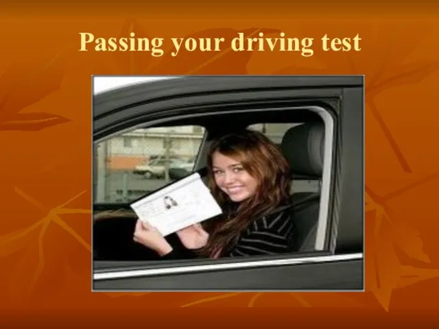 Passing your driving test