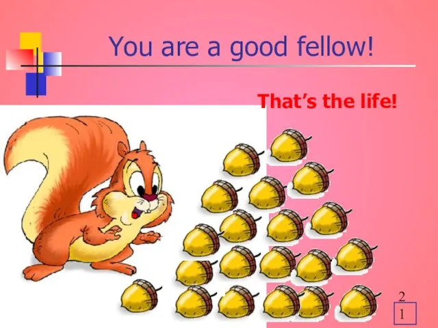 You are a good fellow! That’s the life!