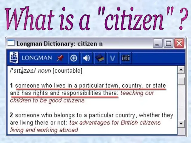 What is a "citizen" ?