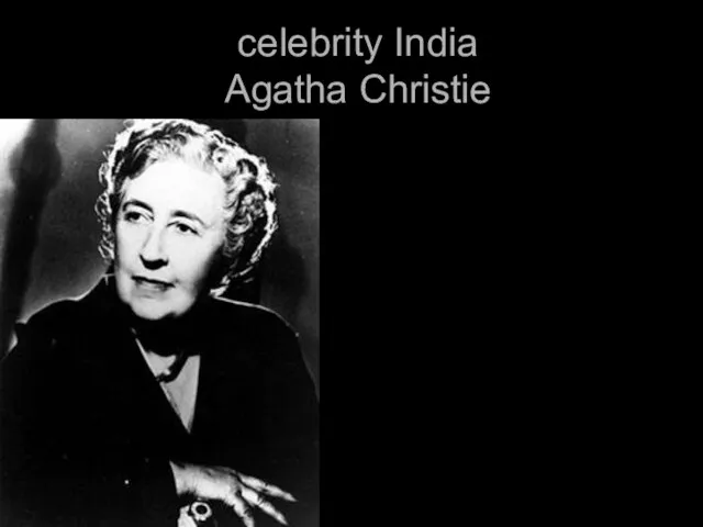 celebrity India Agatha Christie