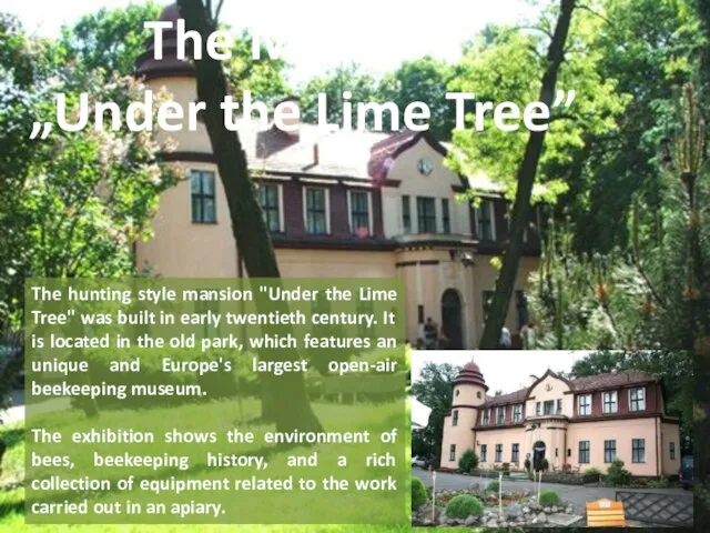 The Mansion „Under the Lime Tree” The hunting style mansion "Under the