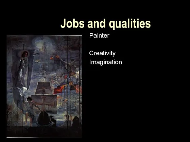 Jobs and qualities Painter Creativity Imagination