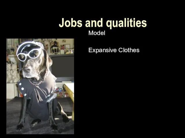 Jobs and qualities Model Expansive Clothes