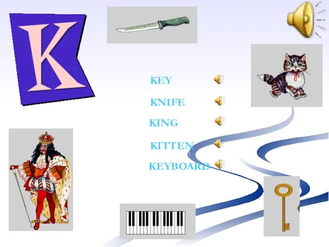 KEY KING KNIFE KITTEN KEYBOARD