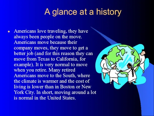 A glance at a history Americans love traveling, they have always been