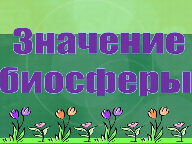 Значение биосферы