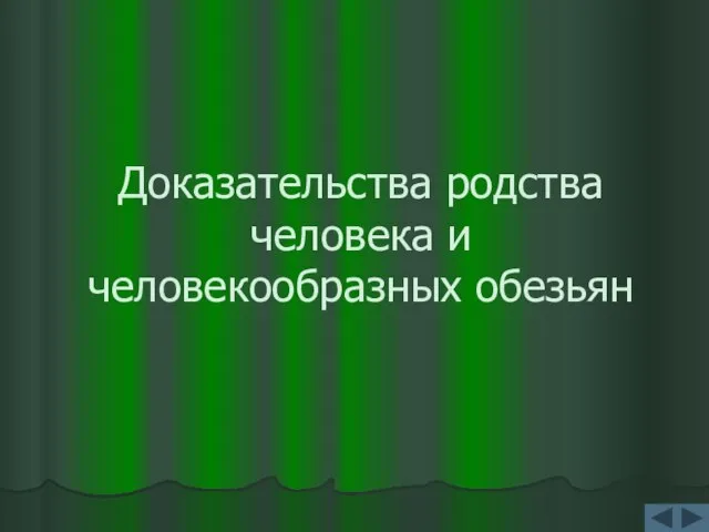 Доказательства родства человека и человекообразных обезьян