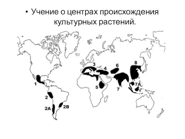 Учение о центрах происхождения культурных растений.