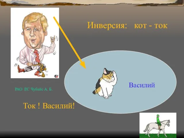 Василий Ток ! Василий! Инверсия: кот - ток РАО ЕС Чубайс А. Б.