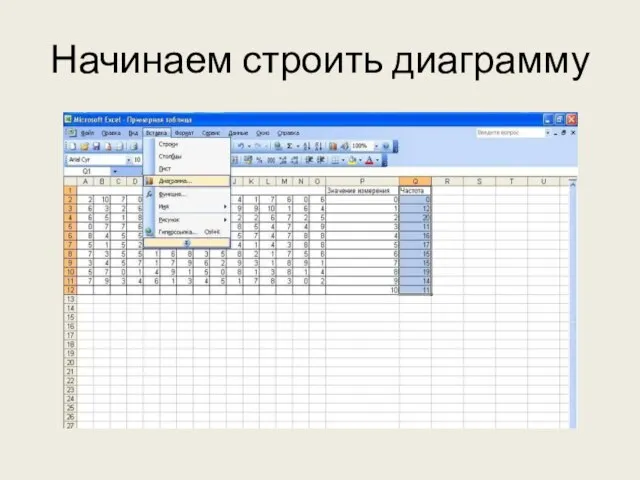 Начинаем строить диаграмму