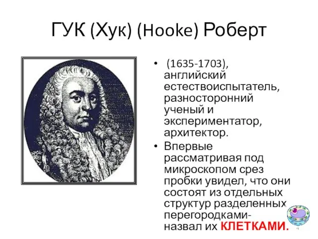 ГУК (Хук) (Hooke) Роберт (1635-1703), английский естествоиспытатель, разносторонний ученый и экспериментатор, архитектор.