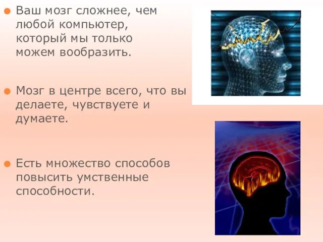 Ваш мозг сложнее, чем любой компьютер, который мы только можем вообразить. Мозг