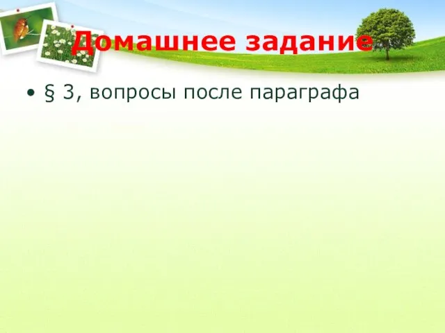 Домашнее задание § 3, вопросы после параграфа