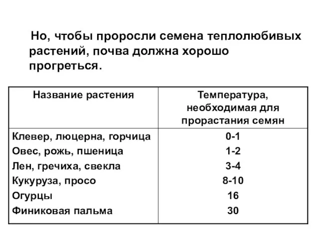 Но, чтобы проросли семена теплолюбивых растений, почва должна хорошо прогреться.